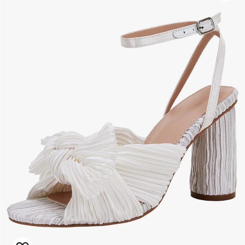 White satin loeffler Randall lookalike from Amazon BRAND NEW
